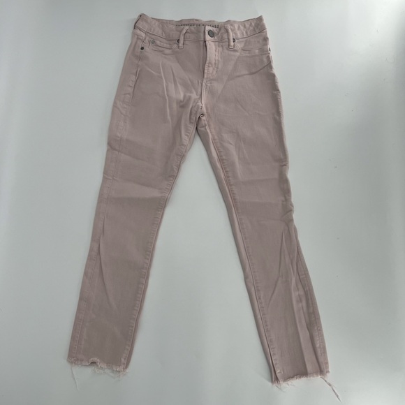 Articles Of Society Pink Rough Hem Straight Leg Jeans Size 26 Women’s - Picture 1 of 6